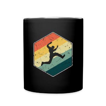 Parkour Runner Freerunner Freerunning Retro - Full Colour Mug - black - Front