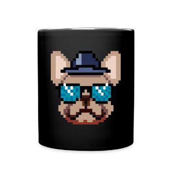 Cool Français Bulldog Pixel Art Dog Lover Frenc - Mug uni - noir - Devant