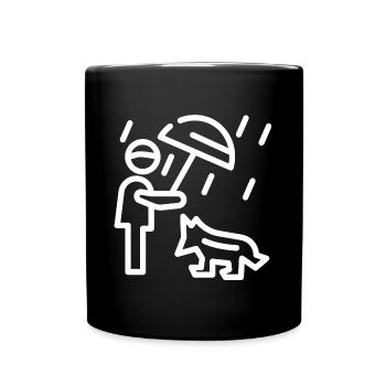 Save dogs Save Dog Owner Graphic - Full Colour Mug - black - Front