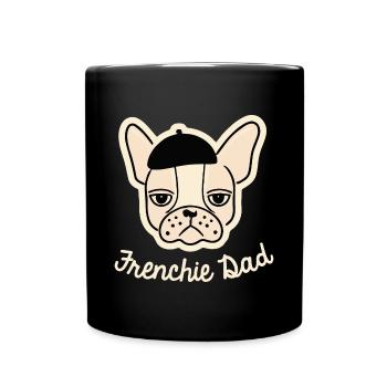 Frenchie Dad Bulldog Vintage Dog Papa Cadeau - Mug uni - noir - Devant