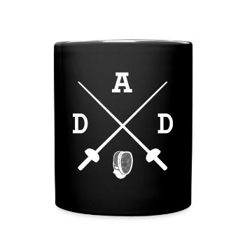 Fechter Fencer Fechten Fechtsport Fencing - Tasse einfarbig - Schwarz - Vorne