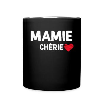 Mamie Chérie Idée Cadeau Grand-mère - Mug uni - noir - Devant