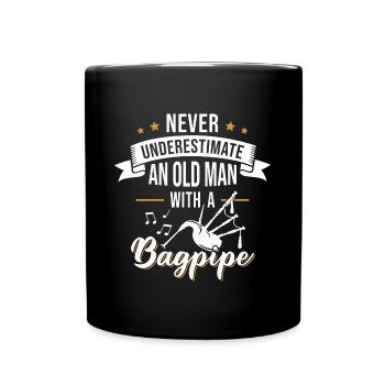 Cornemuse Grand-père Cornemuse Retraité Instrument de musique - Mug uni - noir - Devant