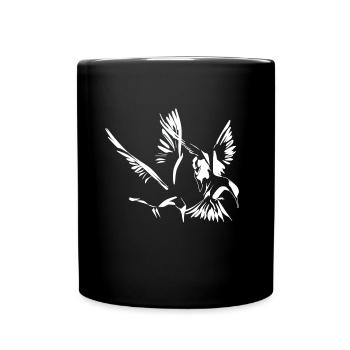 Möwen und Möwen - Tasse einfarbig - Schwarz - Vorne