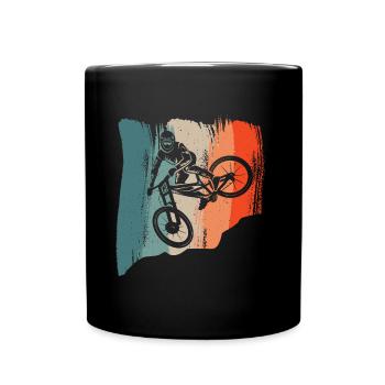 Mountainbike Downhill Retro Mountain Bike - Full Colour Mug - black - Front