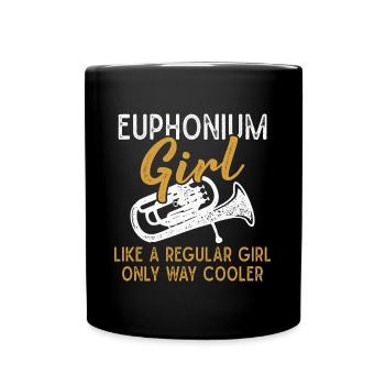 Euphonium Girl Like A Regular Girl Euphonium - Full Colour Mug - black - Front