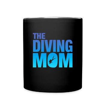 The Diving Mom - Tasse einfarbig - Schwarz - Vorne