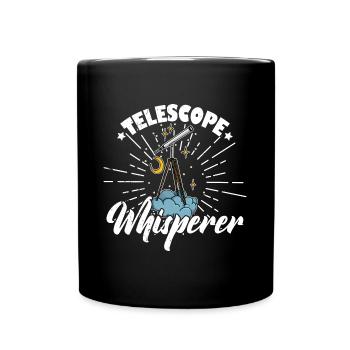 Weltraum Sterne Planeten Teleskop Astronomie - Tasse einfarbig - Schwarz - Vorne