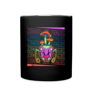 Mushrooms Mycology Ant Zombie Biology Student - Full Colour Mug - black - Front
