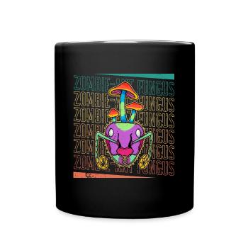 Mushrooms Mycology Ant Zombie Biology Student - Full Colour Mug - black - Front