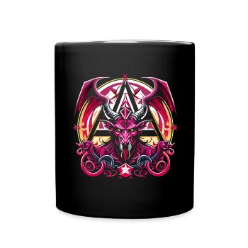 Baphomet - Luzifer - Teufel - Satan - 666 - Tasse einfarbig - Schwarz - Vorne