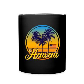 Hawaii USA Amerika - Tasse einfarbig - Schwarz - Vorne