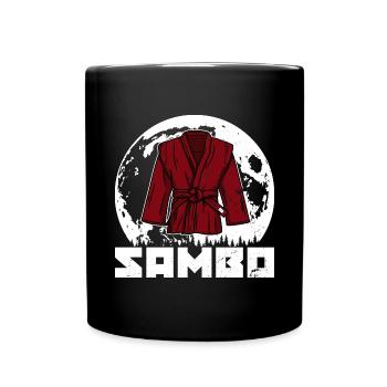 Sambo Kampfsportler Ringen Russische Kampfart - Tasse einfarbig - Schwarz - Vorne