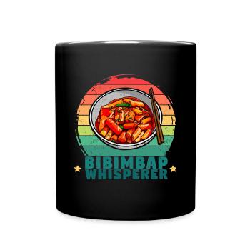 Bibimbap Rice Gerischt Korean Cuisine Saying - Full Colour Mug - black - Front
