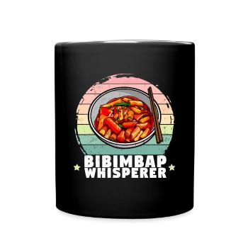 Bibimbap Rice Gerischt Korean Cuisine Saying - Full Colour Mug - black - Front
