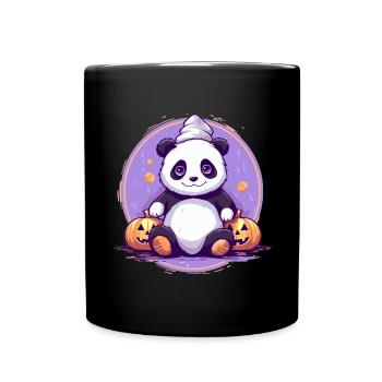 Panda Halloween - Tasse einfarbig - Schwarz - Vorne
