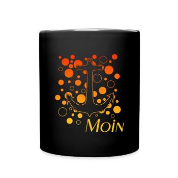 Anker - Moin - Hamburg - Tasse einfarbig - Schwarz - Vorne
