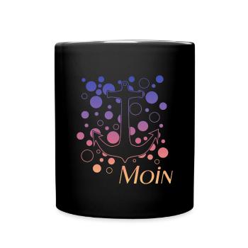 Moin - Tasse einfarbig - Schwarz - Vorne