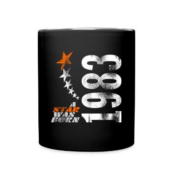 40. Geburtstag - Tasse einfarbig - Schwarz - Vorne