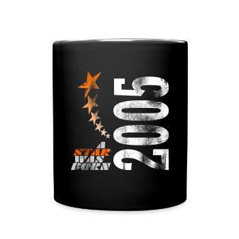 18. Geburtstag - Tasse einfarbig - Schwarz - Vorne