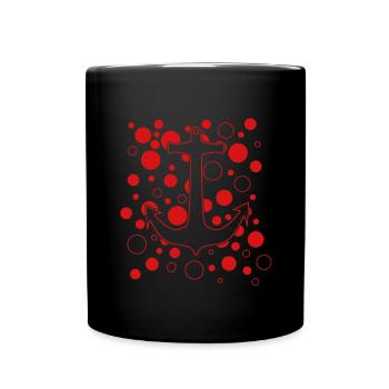 Anker - Tasse einfarbig - Schwarz - Vorne