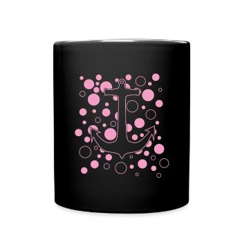 Anker - Tasse einfarbig - Schwarz - Vorne