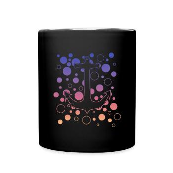 Anker - Tasse einfarbig - Schwarz - Vorne