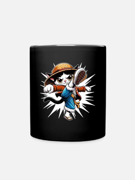 Anime Chat Drôles D’animaux - Mug uni - noir