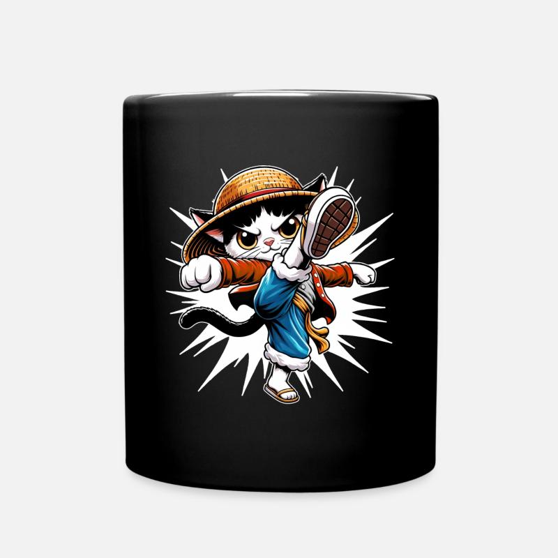 Anime Katze Lustige Tiere - Tasse einfarbig - Schwarz