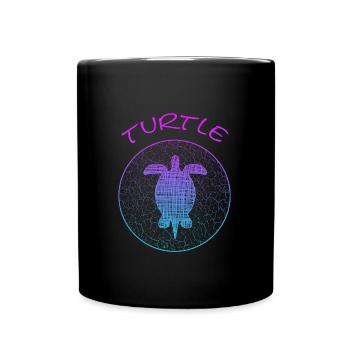 Turtle - Tasse einfarbig - Schwarz - Vorne