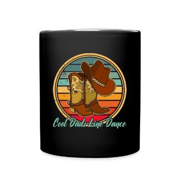 Linedance Tanzen Western Cowboy Musik - Tasse einfarbig - Schwarz - Vorne