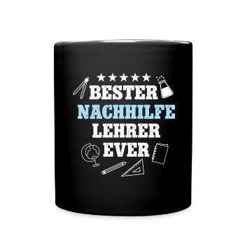 Bester Nachhilfelehrer Beste Nachhillfe Lehrer - Tasse einfarbig - Schwarz - Vorne