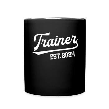 Trainer 2024 Trainerschein Teamtrainer Lizenz - Tasse einfarbig - Schwarz - Vorne
