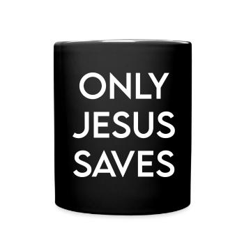 Seul Jésus sauve - Mug uni - noir - Devant