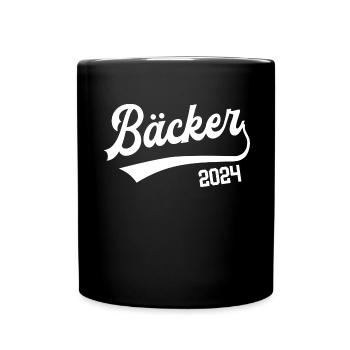 Bäcker 2024 Ausbildung Prüfung Bäcker Azubi - Tasse einfarbig - Schwarz - Vorne