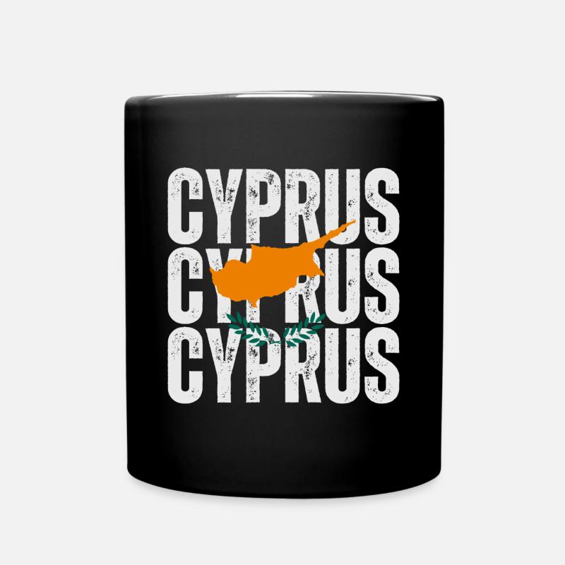 Zypern Flagge, Zypriotischer Stolz - Tasse einfarbig - Schwarz