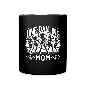 Mama tanzt Line Dance Line Dancing Mom - Full Colour Mug - black - Front