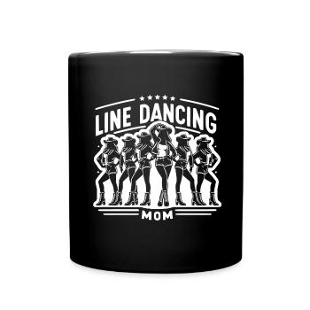 Mama tanzt Line Dance Line Dancing Mom - Full Colour Mug - black - Front
