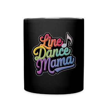 Mama tanzt Line Dance Line Dancing Mom - Full Colour Mug - black - Front