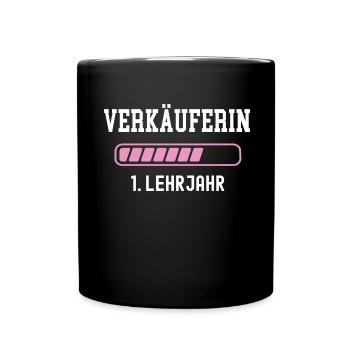 Verkäuferin Ausbildung 1 Lehrjahr Ausbildungsjahr - Tasse einfarbig - Schwarz - Vorne