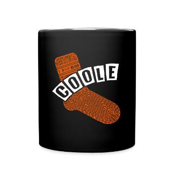 Coole Socke - lustiges Motivationsdesign - Tasse einfarbig - Schwarz - Vorne