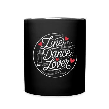 Line Dance Design für Tänzer und Tanzgruppe - Tasse einfarbig - Schwarz - Vorne