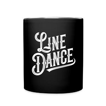 Line Dancing Country Dance - Line Dance Tanzen - Full Colour Mug - black - Front
