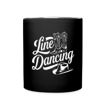 Line Dancing Country Dance - Line Dance Tanzen - Full Colour Mug - black - Front