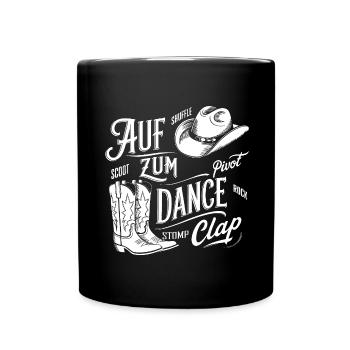 Line Dance Gruppe Training mein Tanzsport - Tasse einfarbig - Schwarz - Vorne