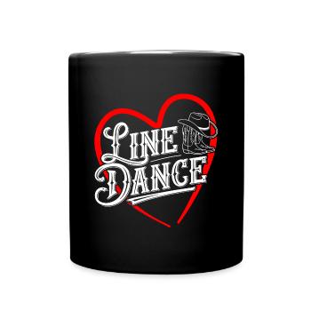 Line Dance was sonst? Line Dancing Training - Tasse einfarbig - Schwarz - Vorne