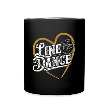 Line Dance was sonst? Line Dancing Training - Tasse einfarbig - Schwarz - Vorne