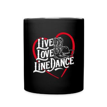 Vie Amour Danse en ligne Danse Sport - Mug uni - noir - Devant