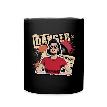 Rebelle Rétro Glam - Mug uni - noir - Devant