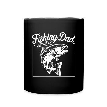 Bester Angelpapa Meilleur papa pêcheur approuvé - Mug uni - noir - Devant